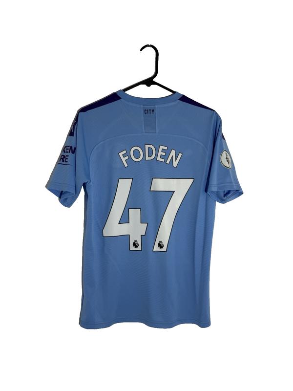 Manchester City Foden #47 2019/20 Medium (S) Home Excellent Condition 755586-01