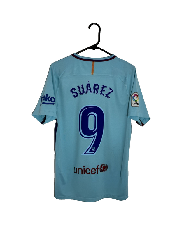 Barcelona Suarez #9 2017/18 Small Away Shirt Excellent Condition 847254-484