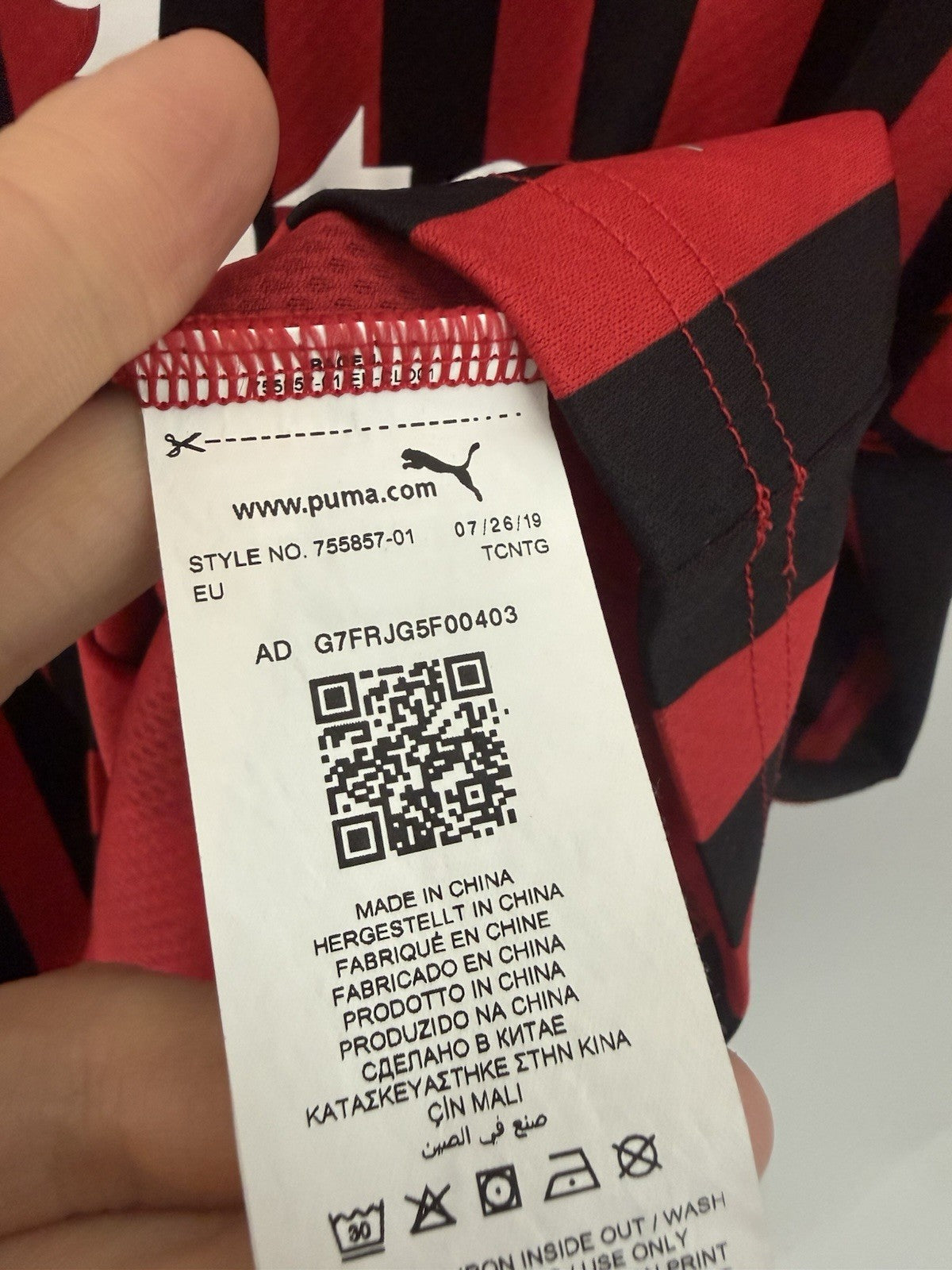 AC Milan Rebic #18 2019/20 XL Home Shirt Puma Excellent Condition 755857-01