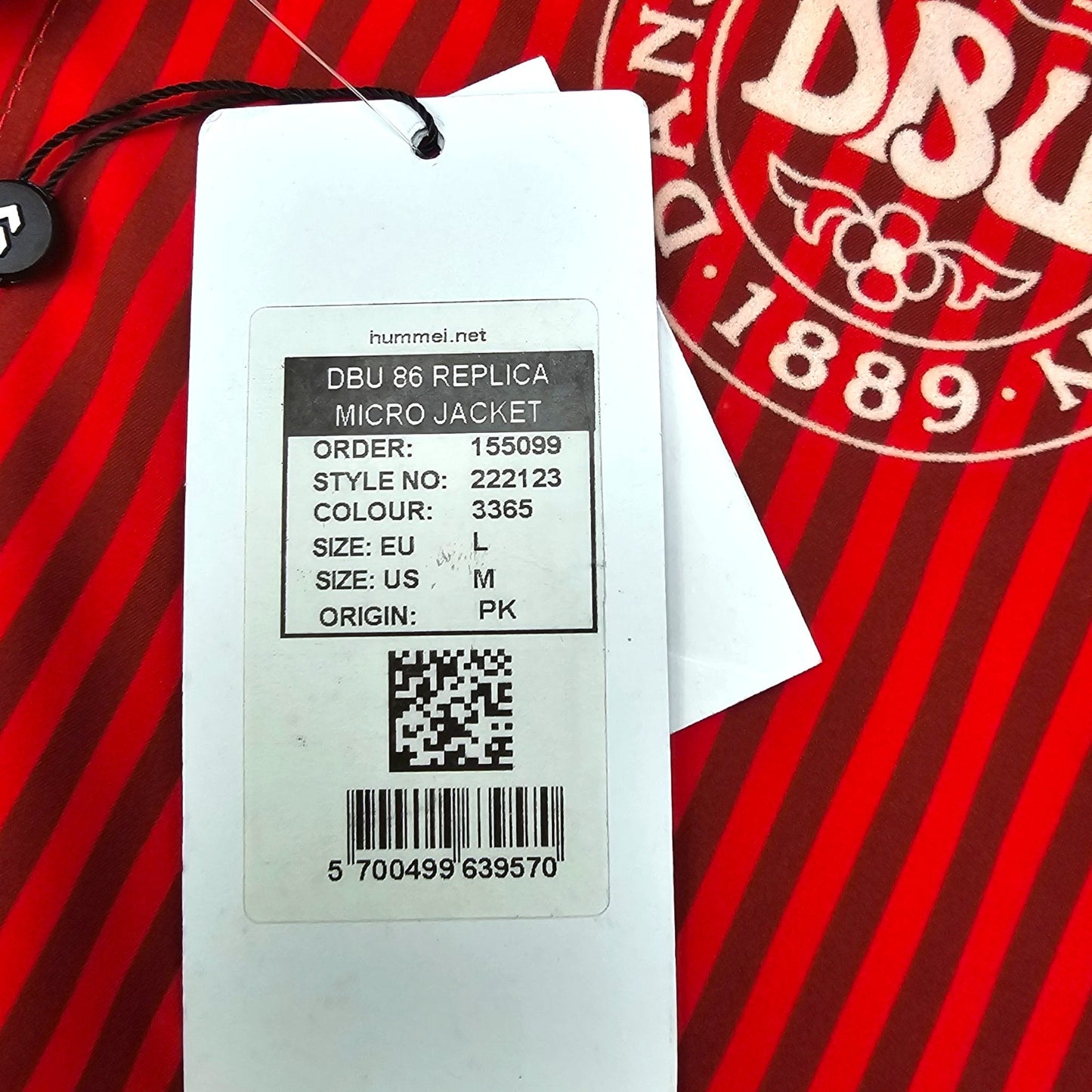 1986/87 Denmark Jacket (L) Hummel (Official Re-Issue)