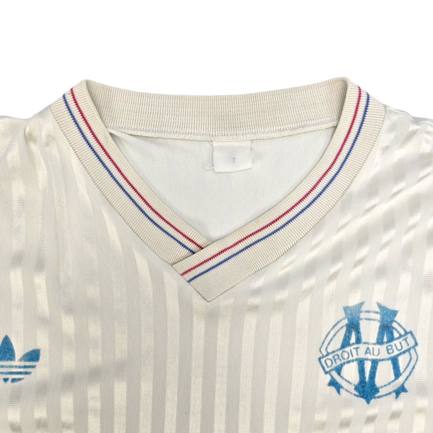 1989/90 Olympique Marseille Home Football Shirt (L) Adidas
