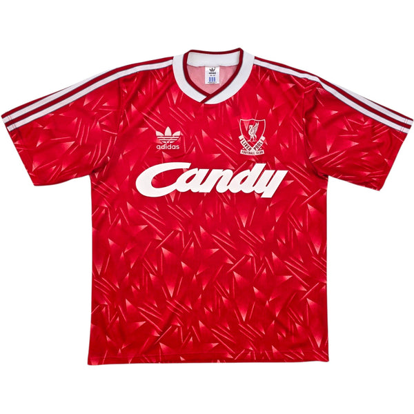 1989/91 Liverpool Home Football Shirt (M) Adidas