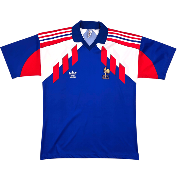 1990/92 France Home Football Shirt (L) Adidas