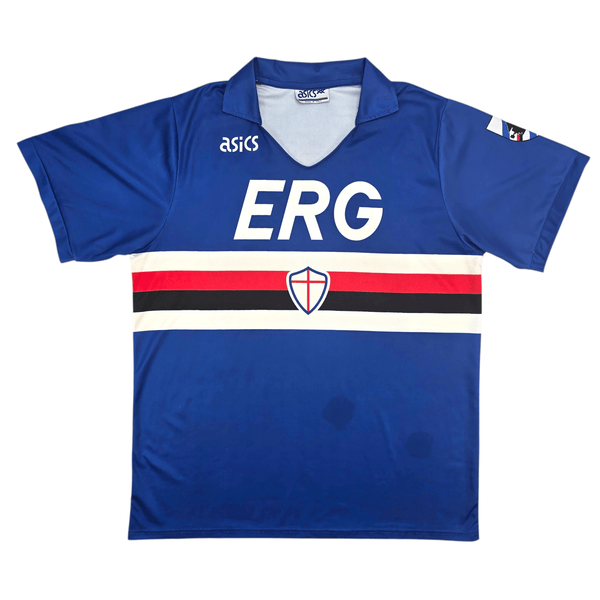 1990/92 Sampdoria Home Football Shirt (XL) Asics