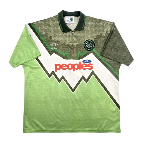 1991/92 Celtic Away Football Shirt (XL) Umbro
