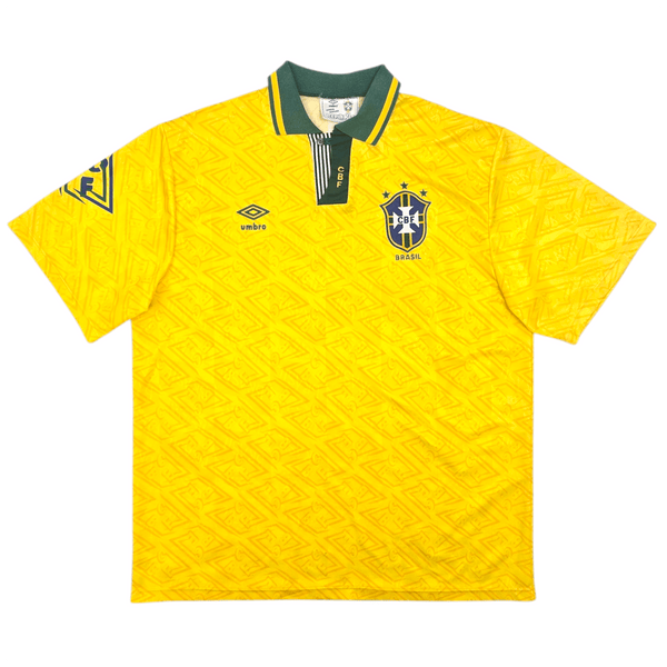 1991/93 Brazil Home Football Shirt (XL) Umbro