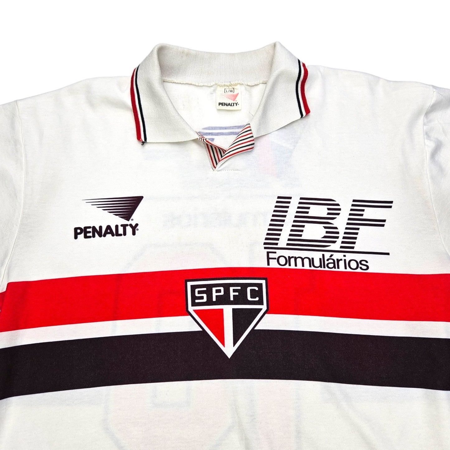 1992 Sao Paulo Home Football Shirt (L) Penalty # 10 (Rai)