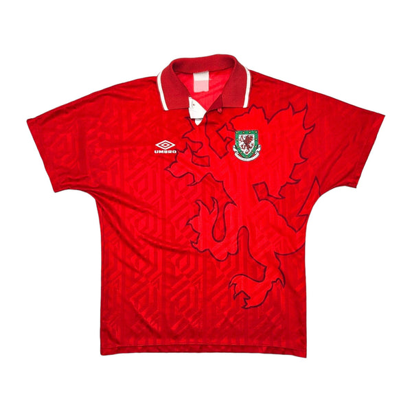 1992/94 Wales Home Football Shirt (M) Umbro