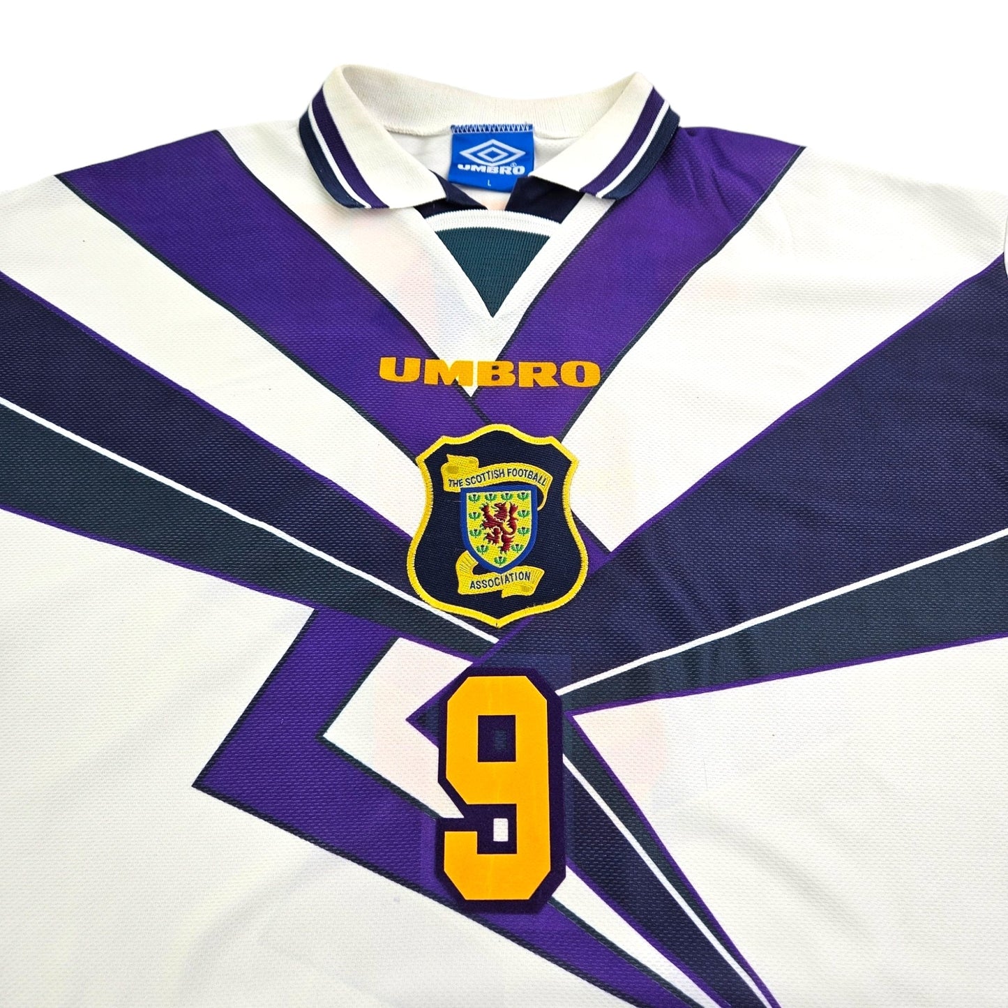 1994/96 Scotland Away Football Shirt (L) Umbro #9 McCoist