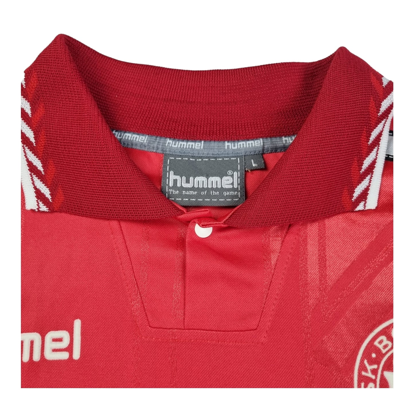 1996/97 Denmark Home Football Shirt (L) Hummel #10 M.Laudrup