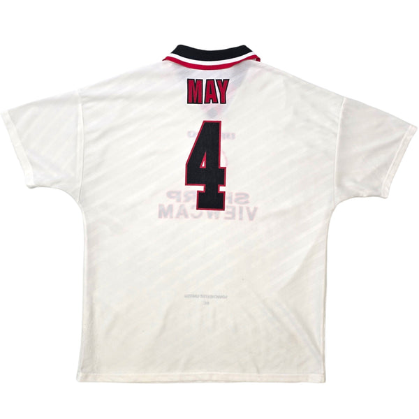1996/97 Manchester United Away Football Shirt (XL) Umbro #4 May