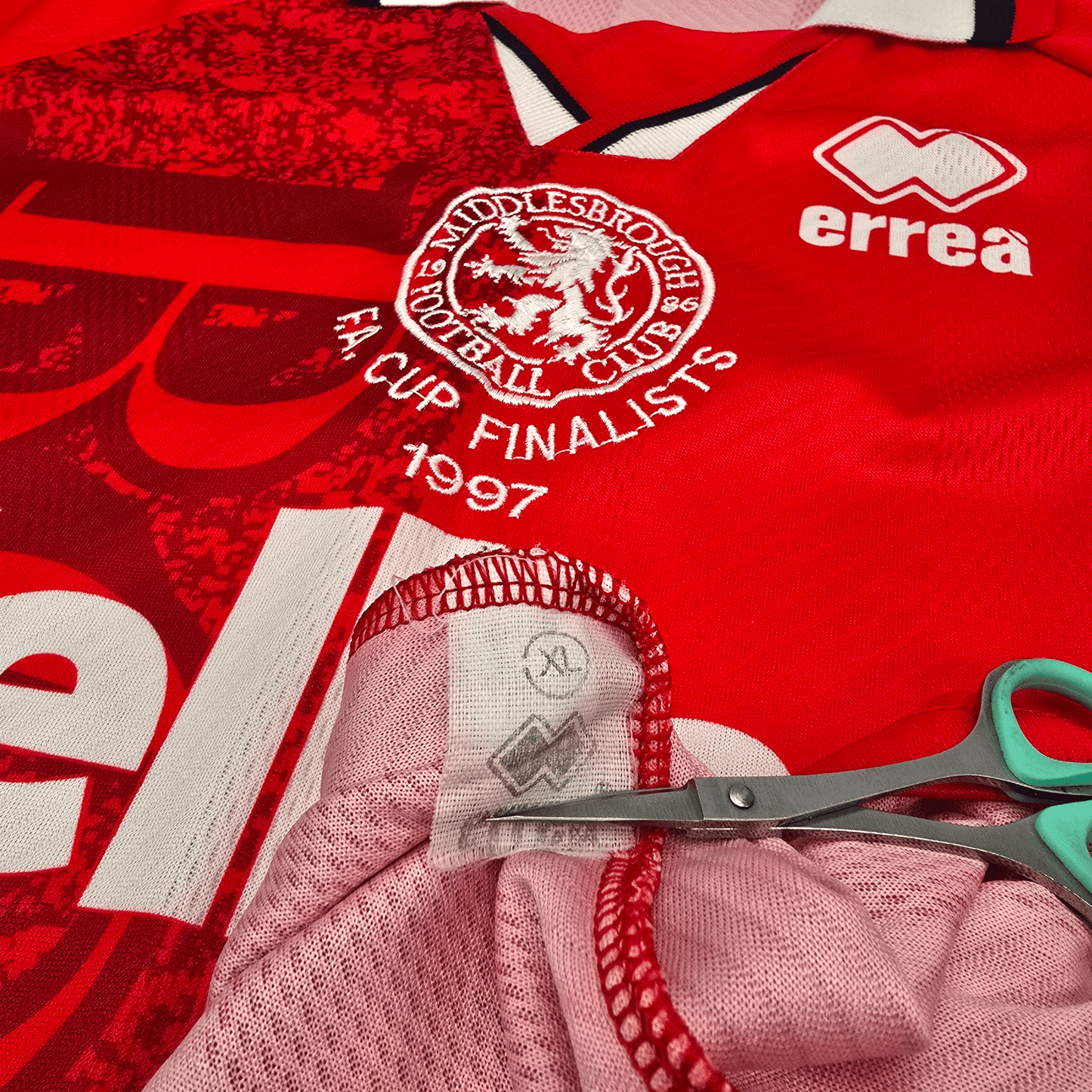 1996/97 Middlesbrough Home Football Shirt (XL) Errea #10 Juninho (FA Cup Finalists 1997)