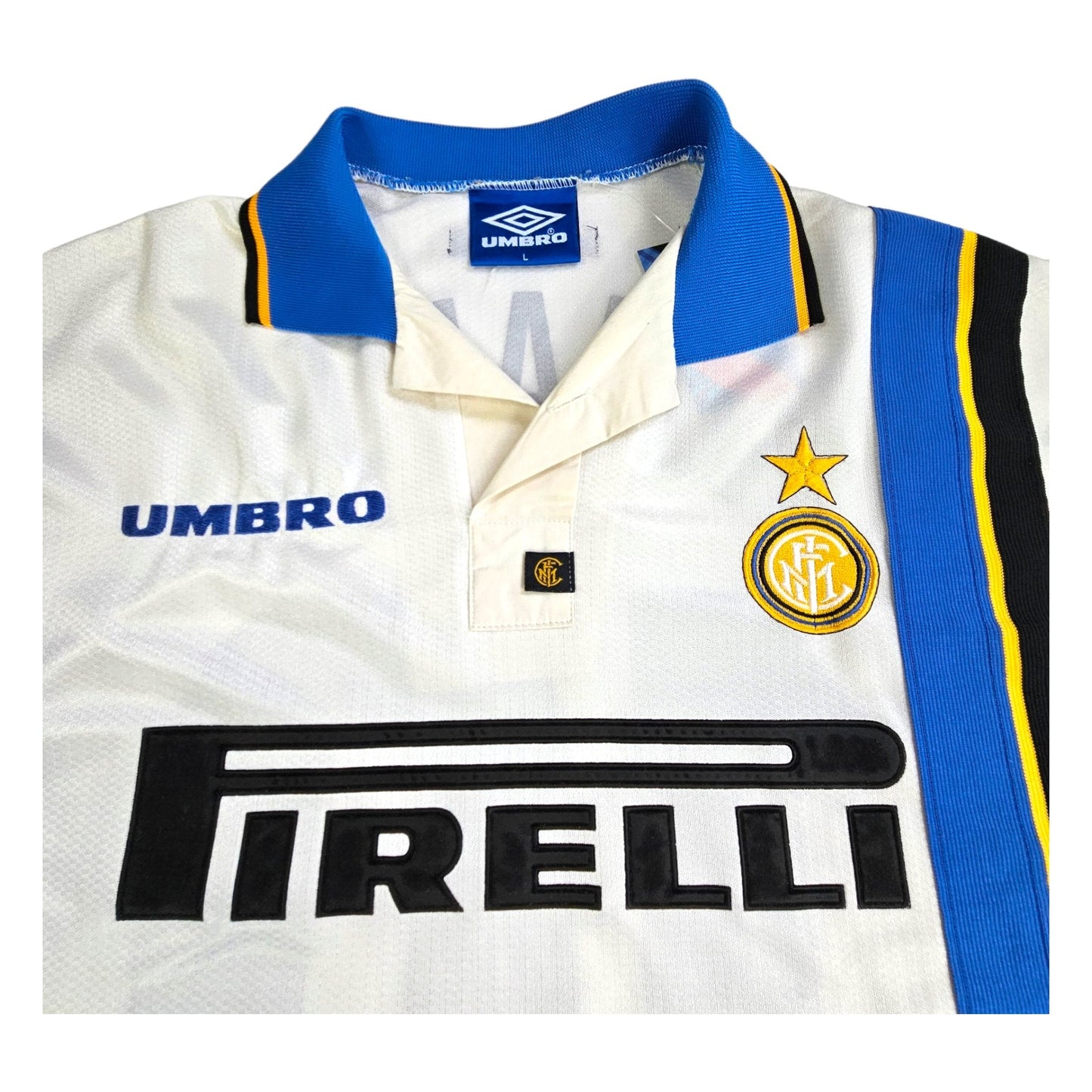 1997/98 Inter Milan Away Football Shirt (L) Umbro # 10 Ronaldo