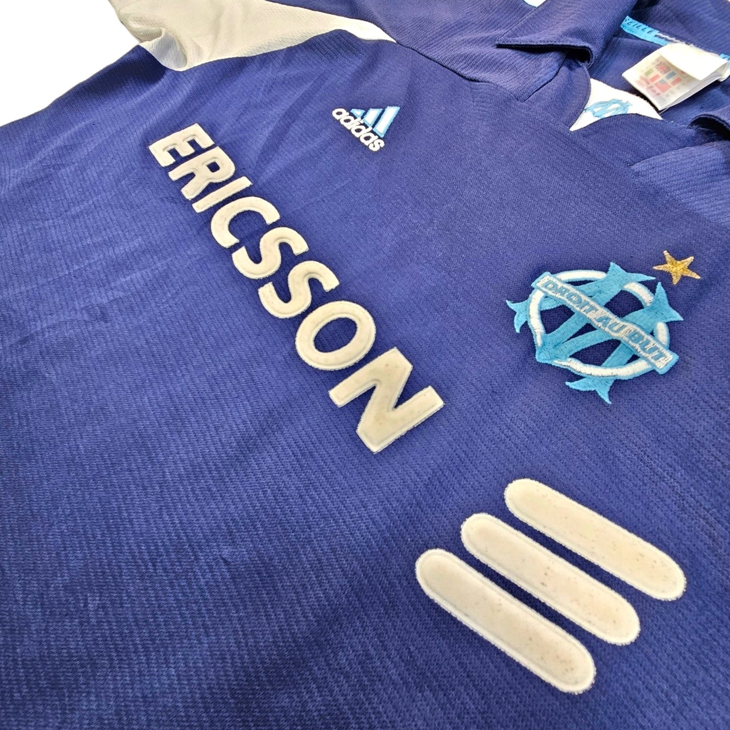 1999/00 Olympique Marseille Away Football Shirt (M) Adidas #7 Pires