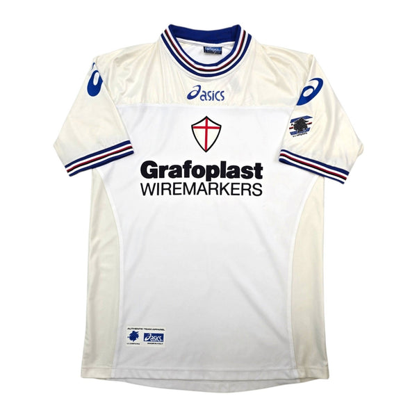 2001/02 Sampdoria Away Football Shirt (S) Asics