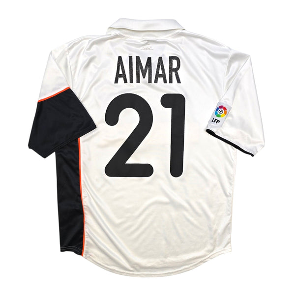 2001/02 Valencia Home Football Shirt (M) Nike #21 Aimar