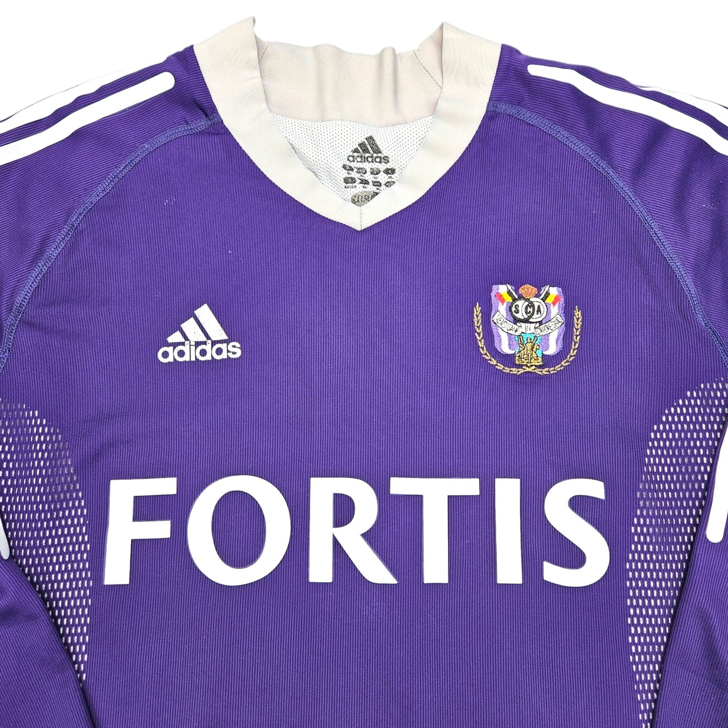 2002/03 Anderlecht Home Football Shirt (XL) Adidas #31 Lovre (Match Worn)