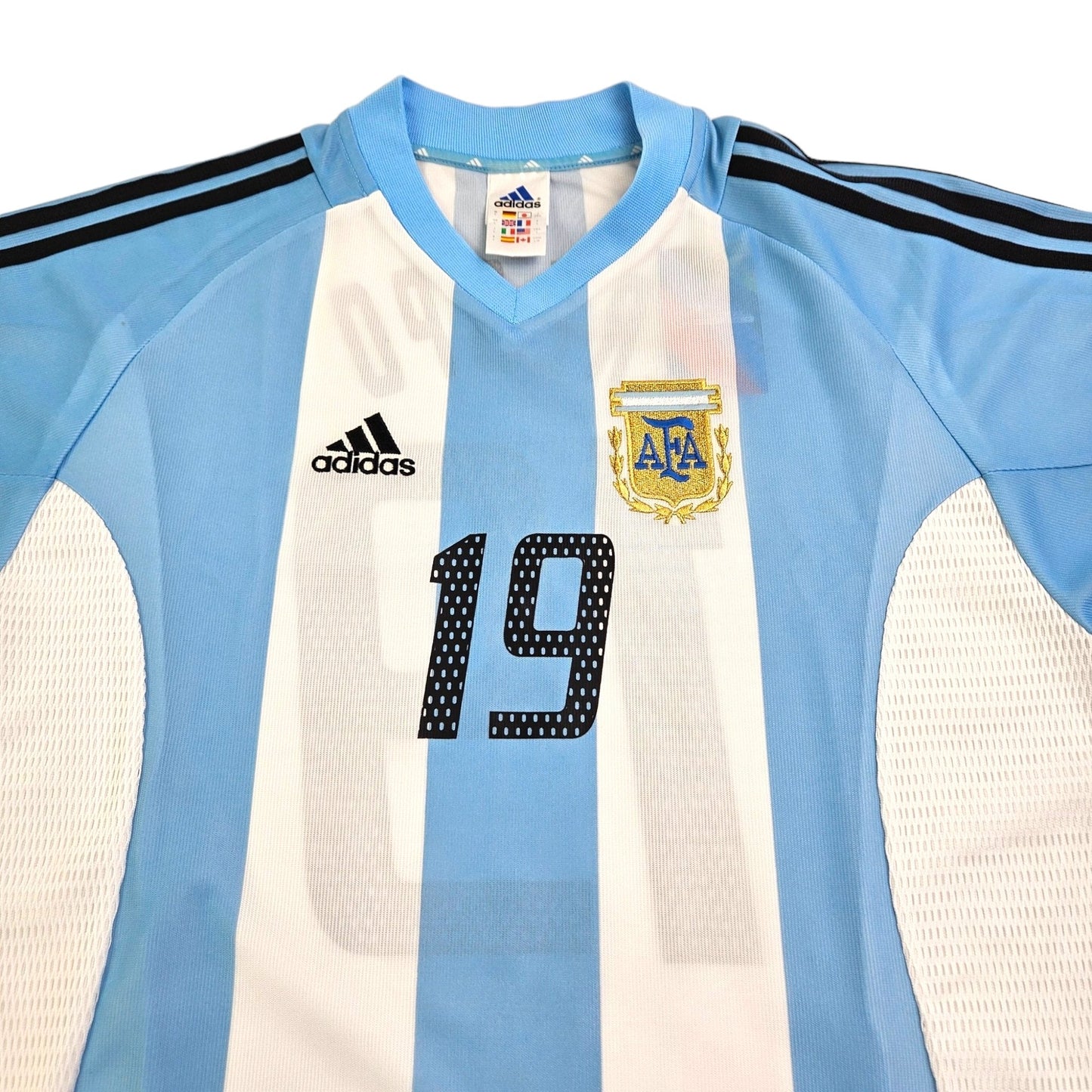 2002/04 Argentina Home Football Shirt (L) Adidas # 19 Crespo