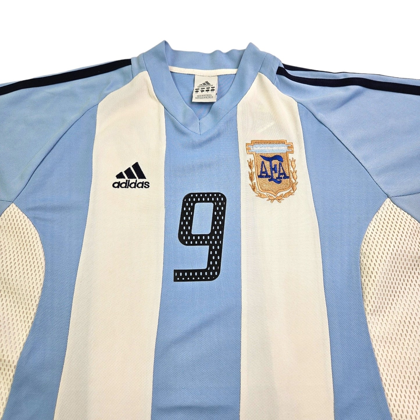 2002/04 Argentina Home Football Shirt (L) Adidas #9 Batistuta