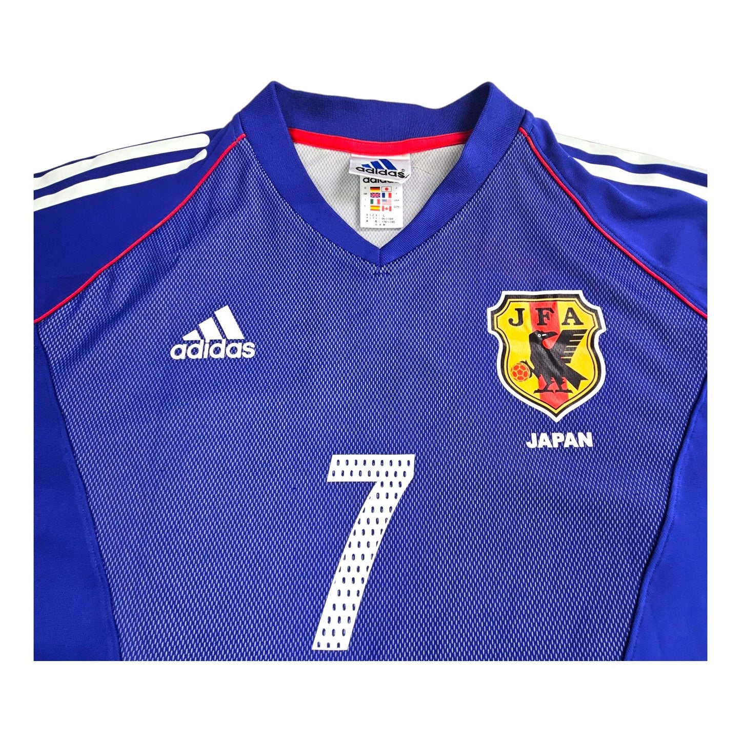 2002/04 Japan Home Football Shirt (L) Adidas #7 Nakata