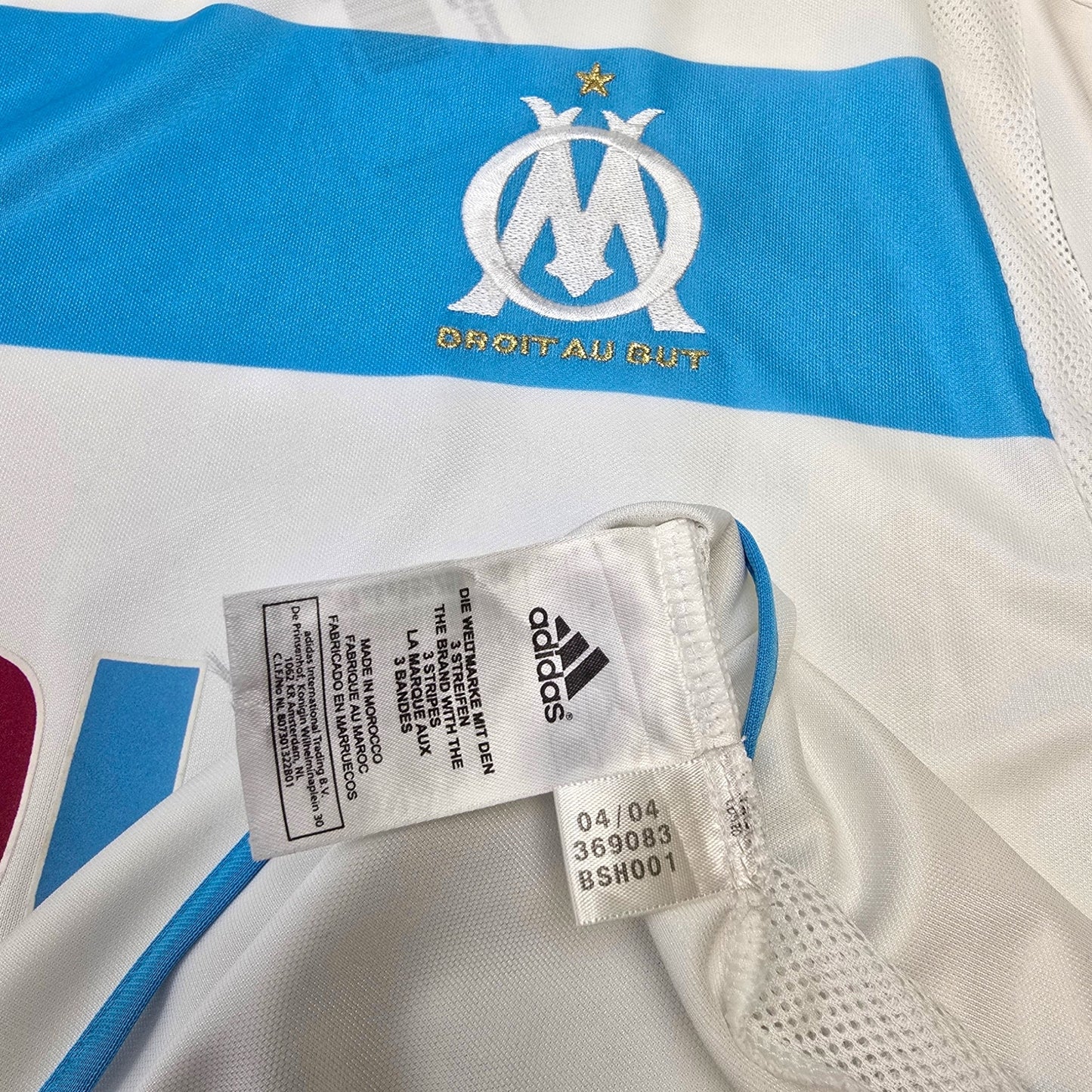 2004/05 Olympique Marseille Home Football Shirt (L) Adidas #22 Nasri