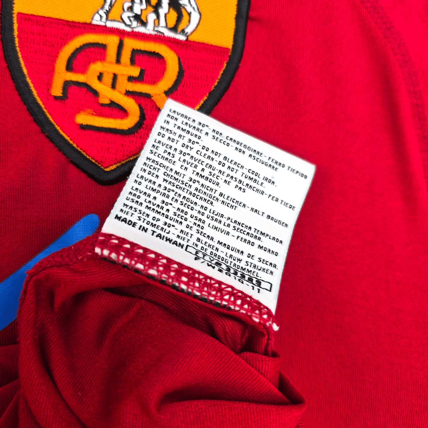 2010/11 Roma Home Football Shirt (L) Kappa #16 De Rossi
