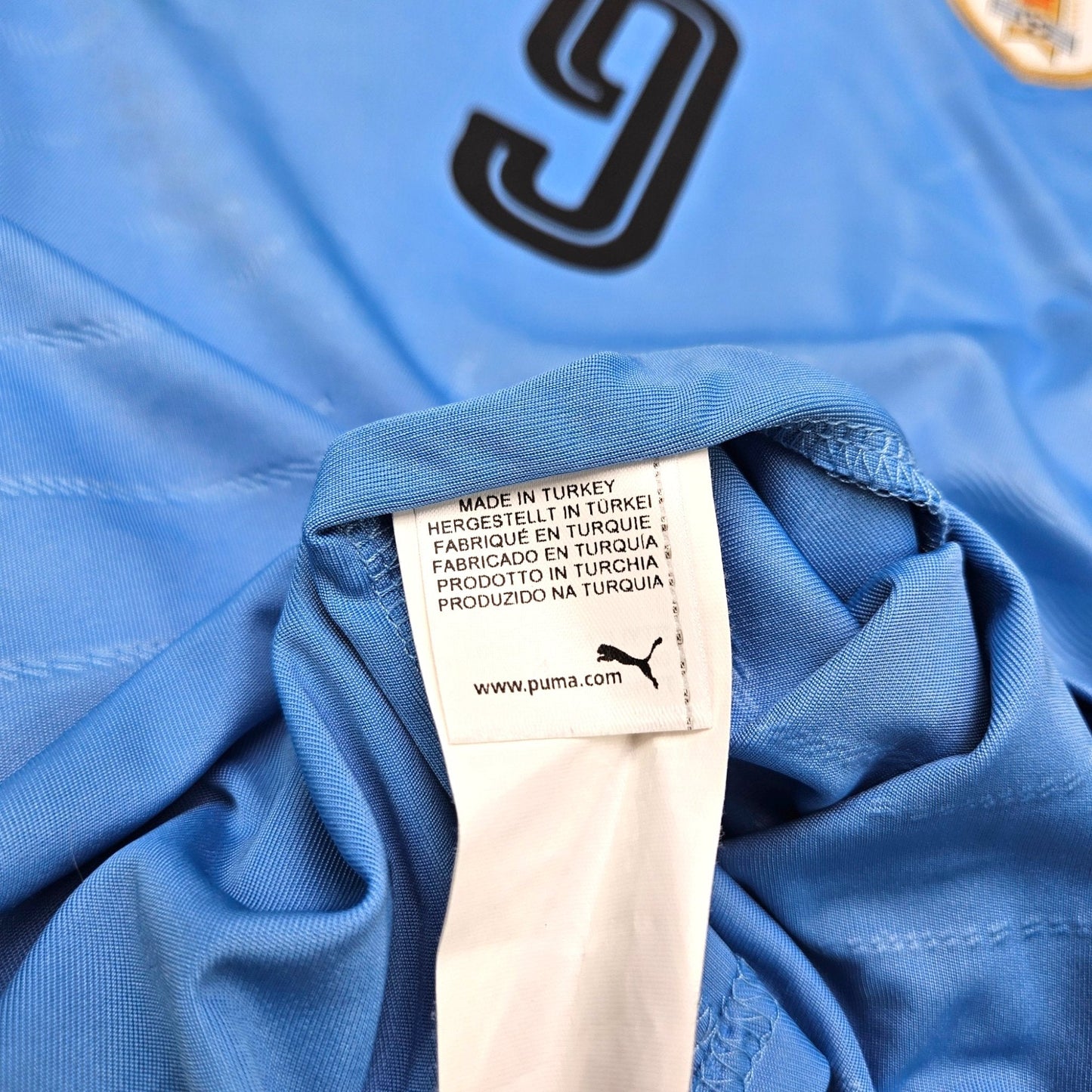 2016/17 Uruguay Home Football Shirt (M) Puma #9 Suarez