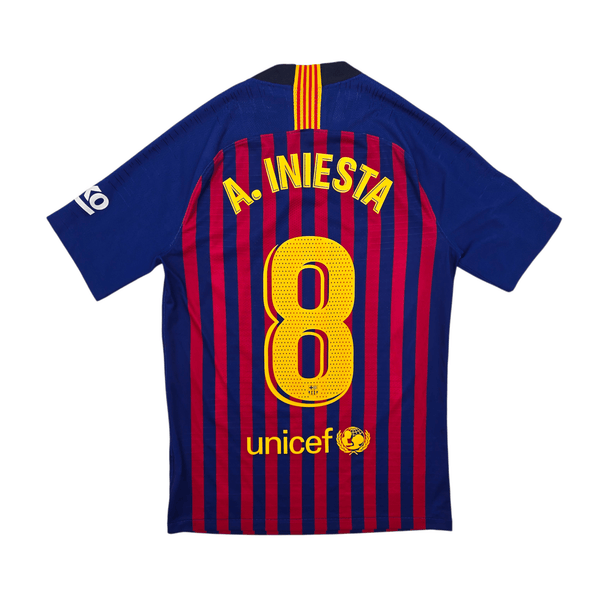 2018/19 Barcelona Home Football Shirt (S) Nike #8 Iniesta (Player Version)
