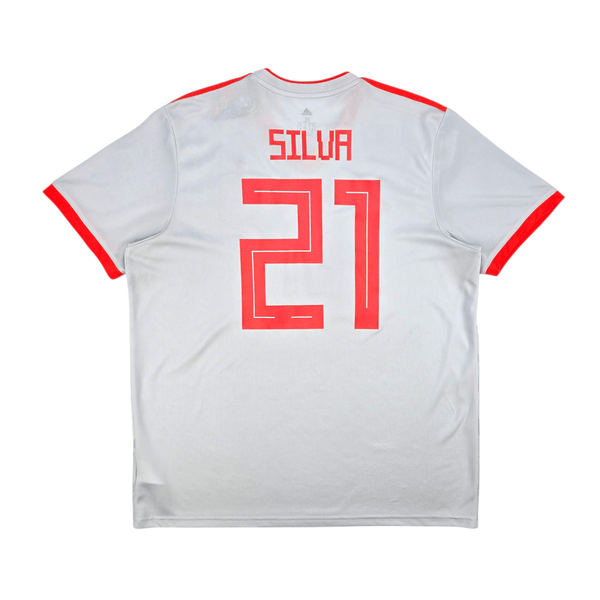 2018/20 Spain Away Football Shirt (XL) Adidas #21 Silva