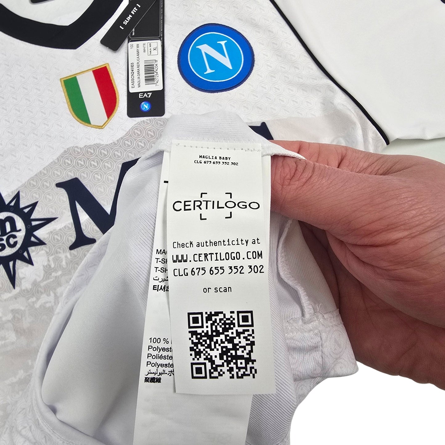 2023/24 Napoli Away Football Shirt (XL) EA7 #9 Osimhen (BNWTs)