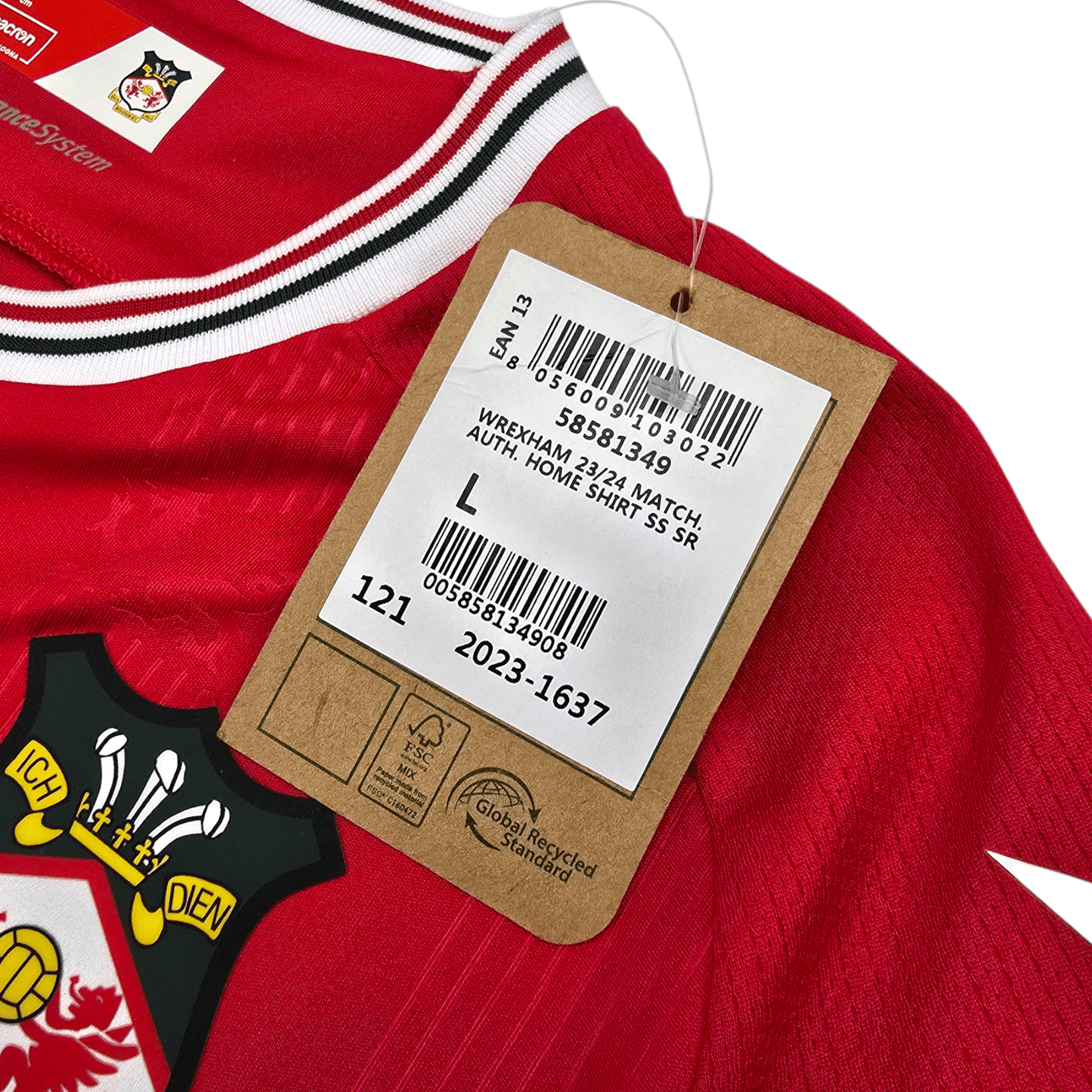 2023/24 Wrexham Home Football Shirt (L) Macron #10 Mullin (BNWTs)