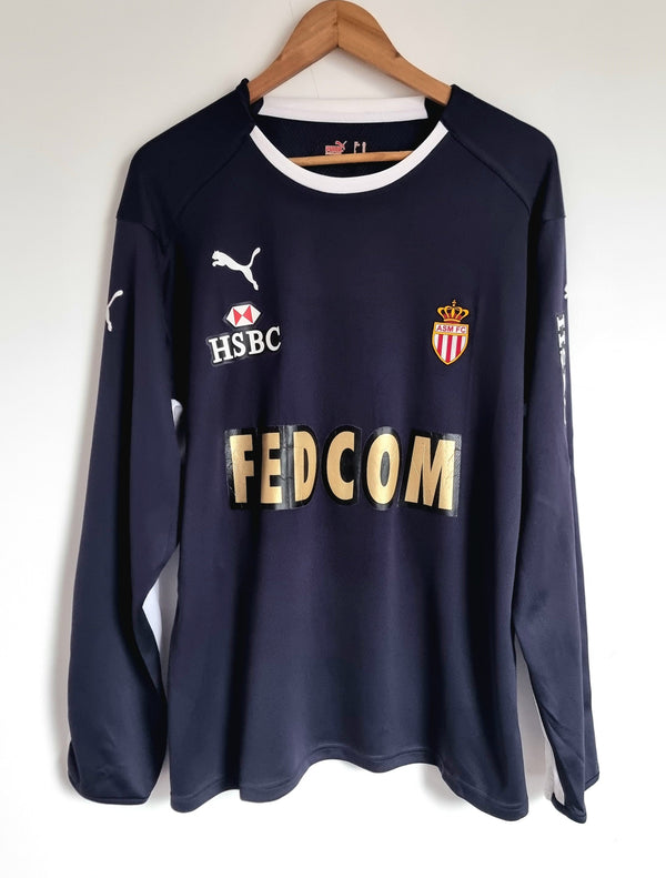 Puma A.S Monaco 08/09 '30 (Roma)' Long Sleeve Match Issue Goalkeeper Shirt XL