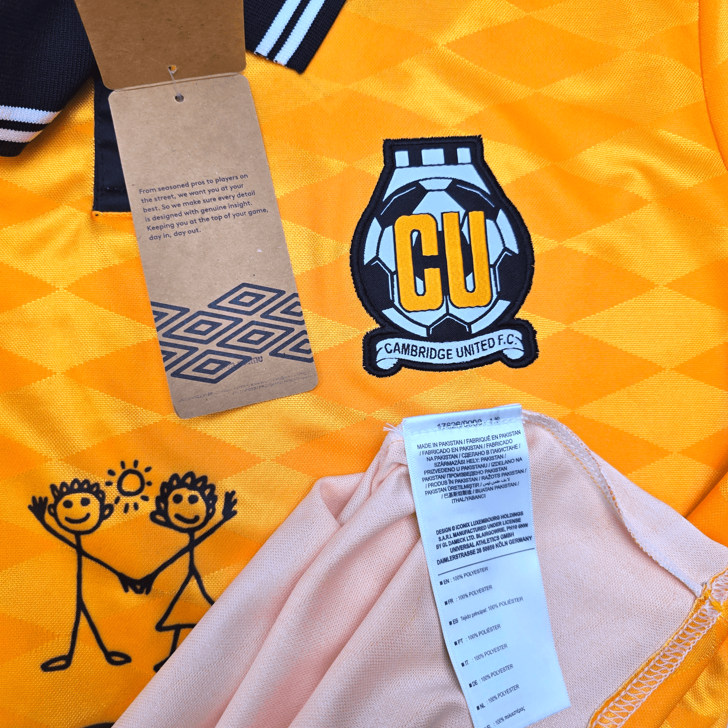 2024/25 Cambridge United Home Football Shirt (M) Umbro #19 Lavery (BNWTs)