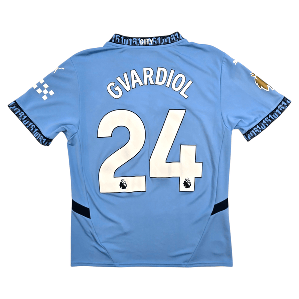 2024/25 Manchester City Home Football Shirt (M) Puma #25 Gvardiol