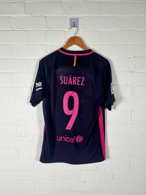 Nike Barcelona 2016/17 'Suarez 9' Away Shirt Medium