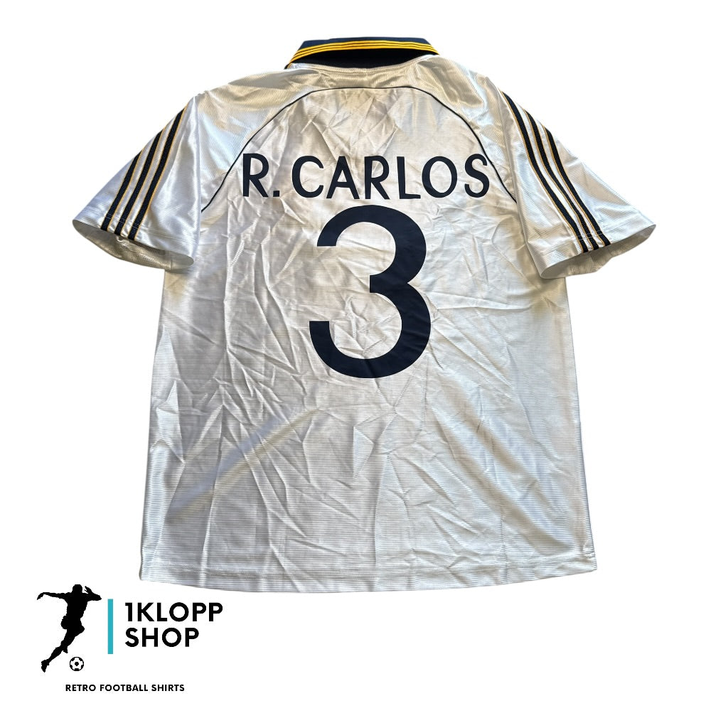 Real Madrid 1998/00 Reissue Home BNWT 'R.Carlos 3' (M)