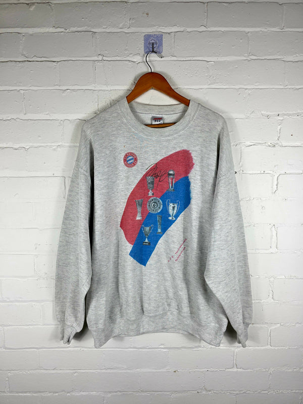 Jerzees Bayern Munich 1990s Signed Fan Club Sweatshirt XL