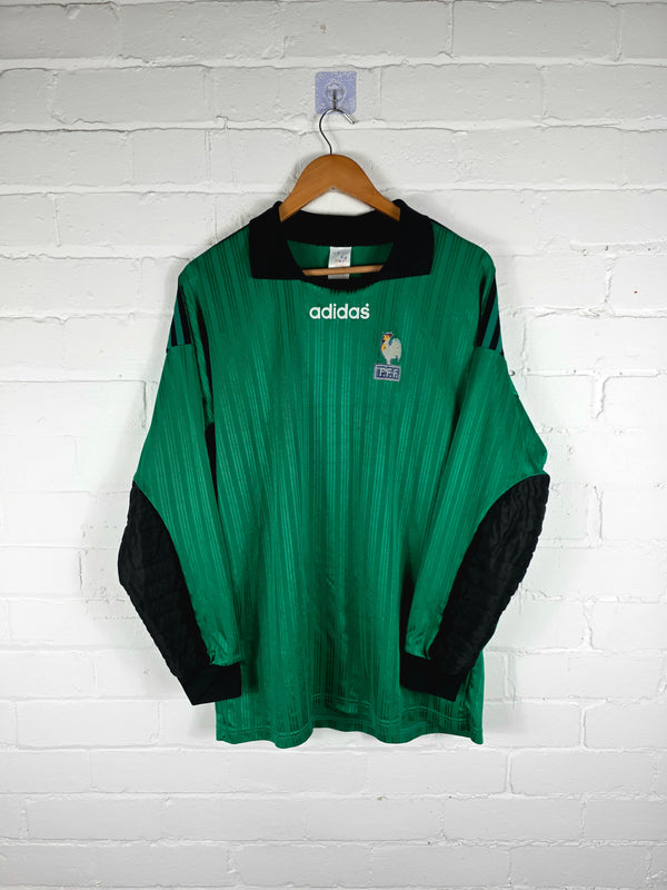 Adidas France 1995/1996 Long Sleeve Goalkeeper Shirt XL