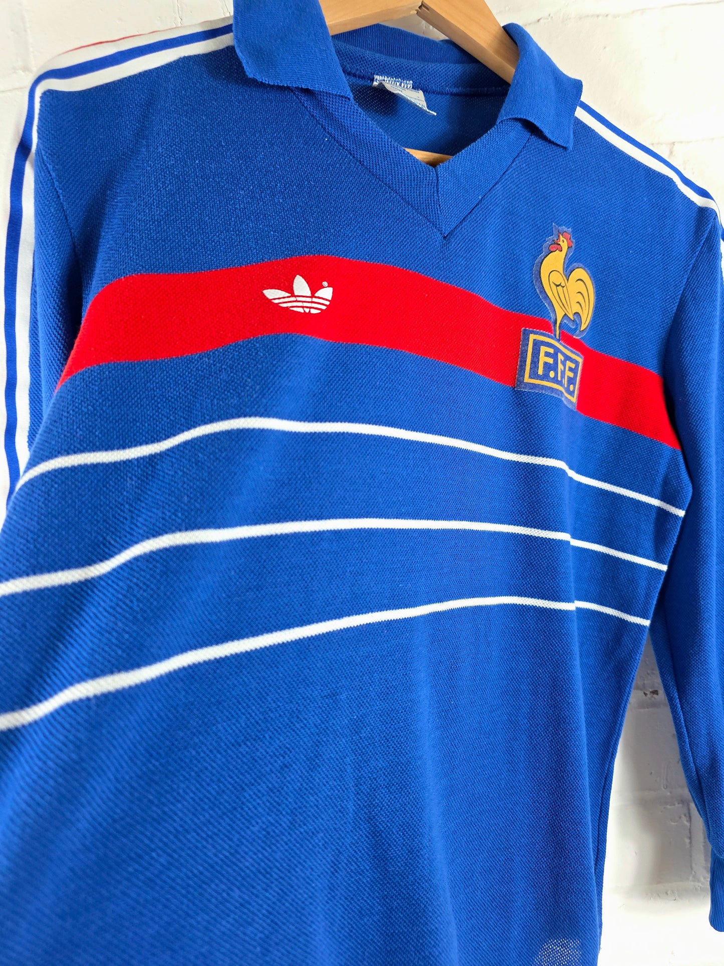 Adidas France 1984/85 Long Sleeve Home Shirt Small