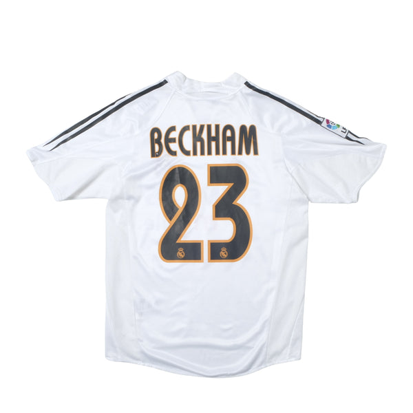 2004/05 Real Madrid Home Shirt Adidas Beckham (S/M)