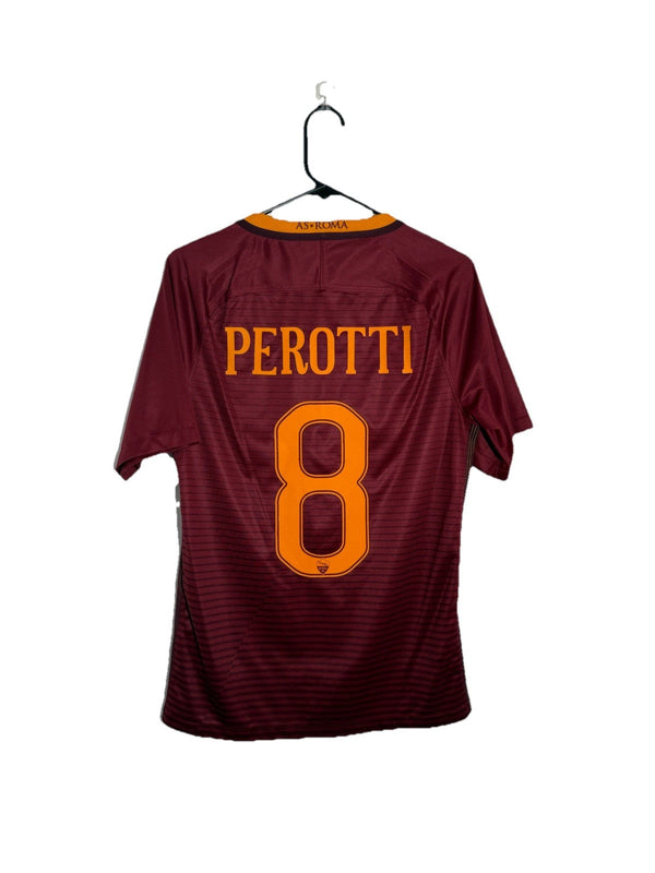 AS Roma Perotti #8 2016/17 Small Home Shirt Nike Excellent Condition 776967-677
