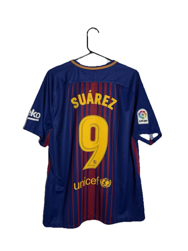 Barcelona Suarez #9 XL 2017/18 Home Shirt Nike Excellent Condition 847255-457