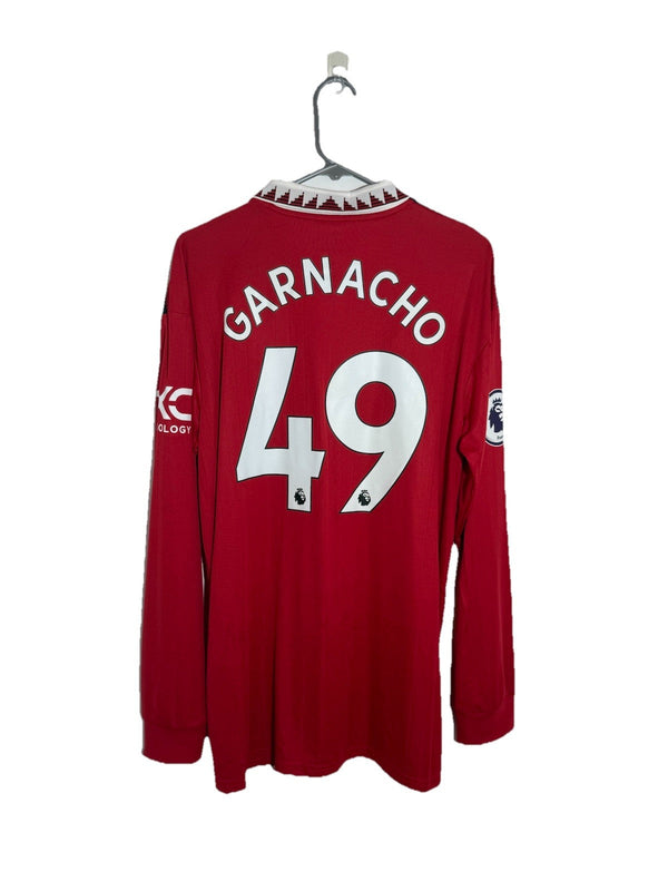 Manchester United Garnacho #49 2022/23 Large L/S Home Shirt BNWT H64044