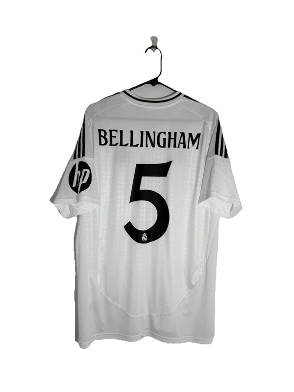 Real Madrid Bellingham #5 2024/25 XL Home Shirt Excellent Condition IU5011