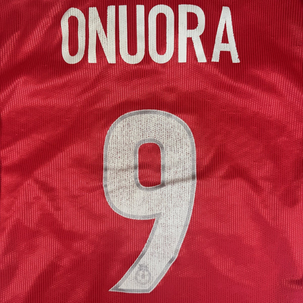 ONUORA 9 Swindon Town 1999/2000 Home Football Shirt Small