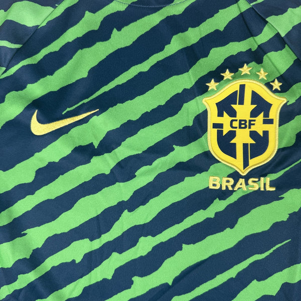 Brazil 2022/2023 Pre-Match Training Football Shirt Medium