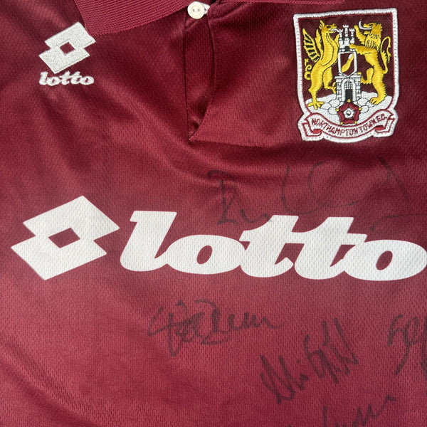 #8 Northampton Town 1996/1997 Home Signed Football Shirt XL