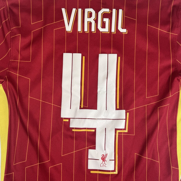 VIRGIL 4 Liverpool 2024/2025 Home Football Shirt Small