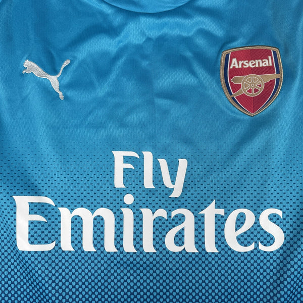 Arsenal 2017/2018 Away Long Sleeve Football Shirt Large