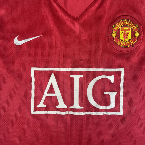 Manchester United 2007/2008/2009 Home Football Shirt XL